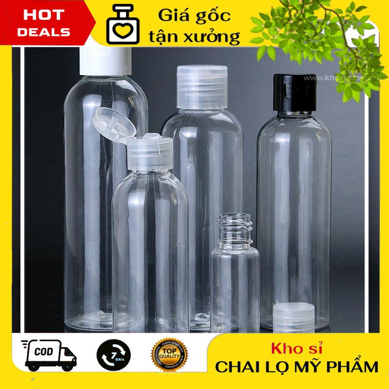 Chai Chiết Mĩ Phẩm ❤ GIÁ TẬN GỐC ❤ [50ml/100ml] Chựa lọ nhựa pet nắp bật chiết mỹ phẩm / chai nhựa chiết gel .