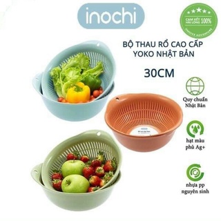 #Nhựa inochi# Bộ thau rổ (chậu kèm rổ) 2 lớp YoKo nhựa inochi cao cấp đủ cỡ - nhựa dày đẹp, không độc hại, nhiều màu