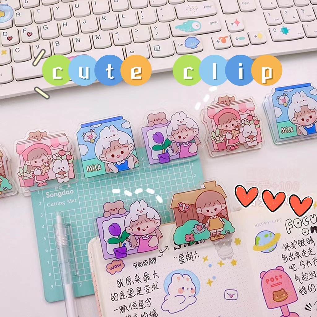 Thư Mục Phim Hoạt Hình Dễ Thương | Kẹp Bookmark Trang Trí Nhật Ký | Kẹp lưu trữ hóa đơn giấy kiểm tra