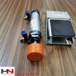 Combo bộ xi lanh 32 X 75 và van cơ đạp khí nén