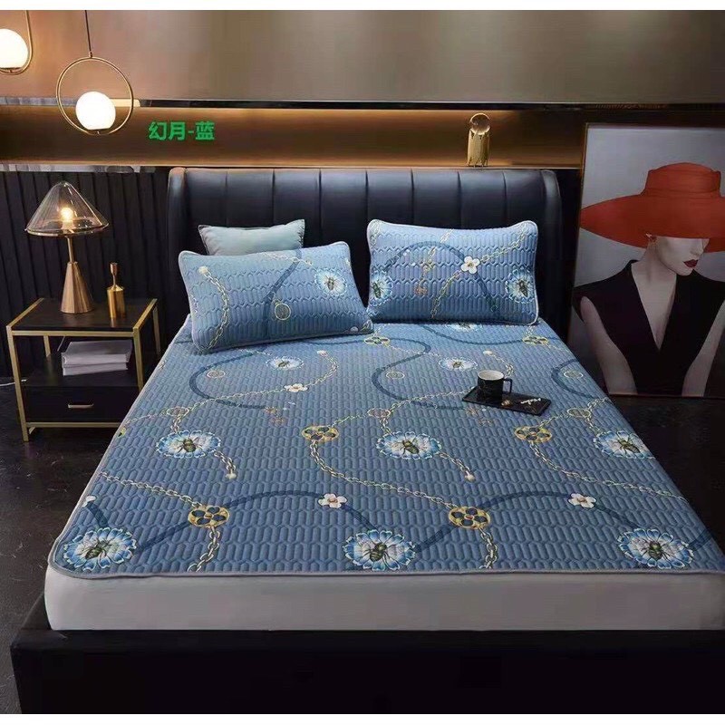 CHIẾU ĐIỀU HÒA TENCEL LATEX CAO SU NON in 3D siêu mát tặng kèm 2 vỏ gối | BigBuy360 - bigbuy360.vn