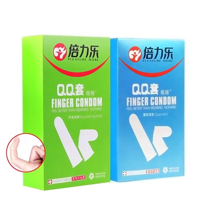 Combo 20 chiếc bao đeo ngón tay hỗ trợ nữ giới bảo vệ vùng kín, nam giới đeo kích thích màn dạo đầu thêm hoàn mỹ