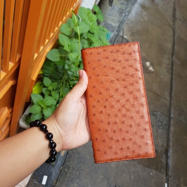 Ví Dài Nữ Da Đà Điểu 2 Gấp Giảm Giá