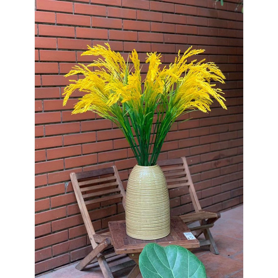 Hoa giả hoa lụa - Cành lúa trang trí nội thất đẹp Hà Nội nhập khẩu cao cấp Chiiflower CH49