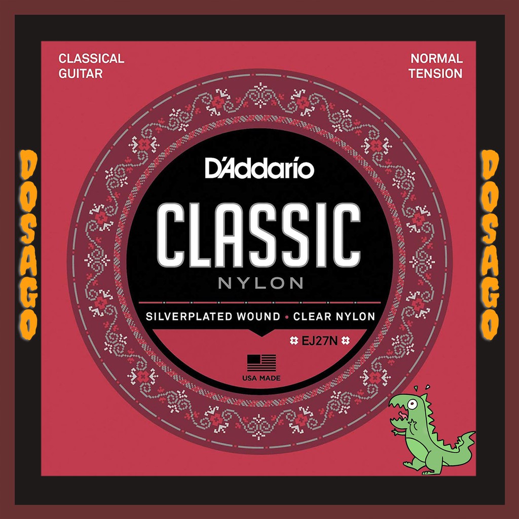 Dây Đàn Guitar Classic D'Addario EJ27N Âm Trầm Ấm Giá Siêu Rẻ