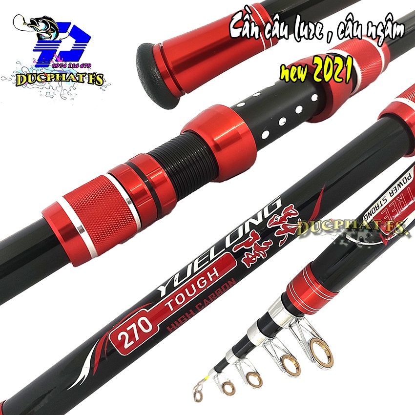 Cần câu lure máy rút YUELONG ( NEW 2022 ) cần câu ngâm, lăng xê .