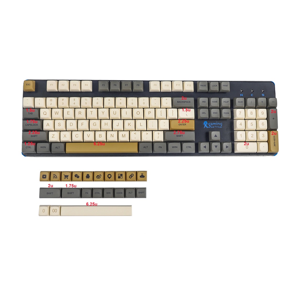 [FREESHIP XTRA 70K] Keycap Shimmer chất liệu thick PBT XDA profile 125 phím vừa hầu hết các layout phím cơ