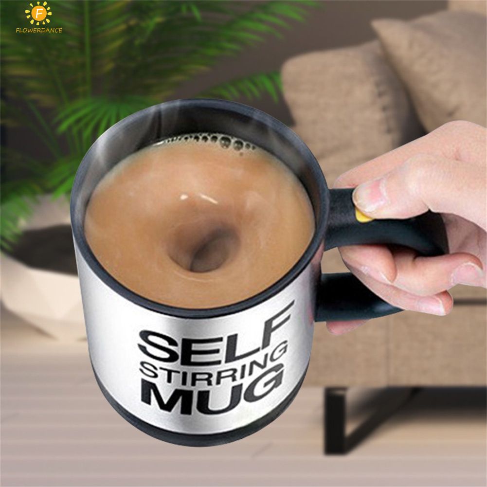 Tự Khuấy Cà Phê Mug Cup Thép Không Gỉ Tự Động Cà Phê Sữa Trộn Mug Vui Du Lịch Văn Phòng Nhà nước cup Lazy Cà Phê cốc Trộn tự động từ cốc FLOWERDANCE