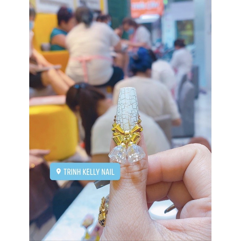 Charm hình nơ chuông gió trang trí móng tay cực đẹp