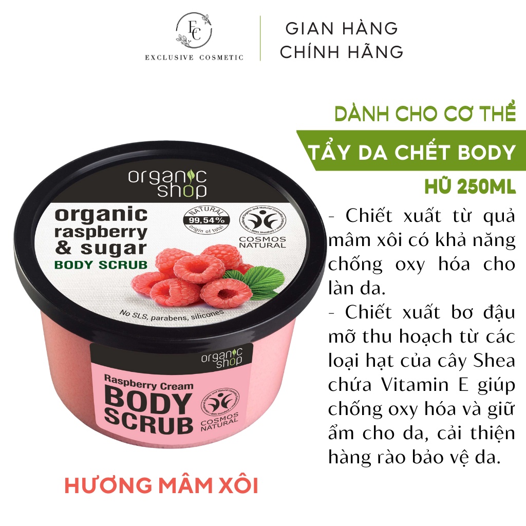 Tẩy Tế Bào Chết Toàn Thân Raspberry Suger 250ml