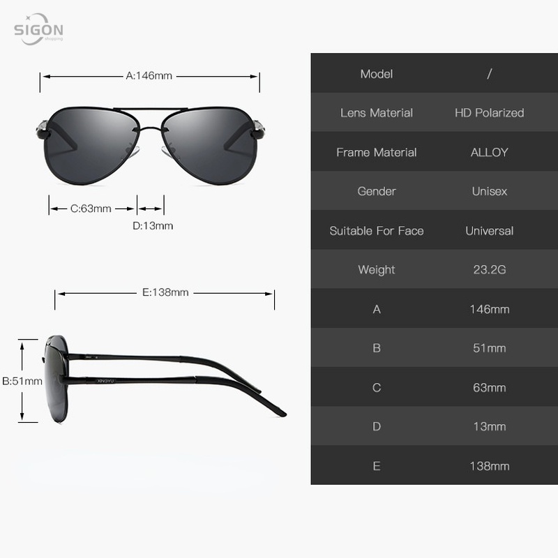Kính Mát Phân Cực Bảo Vệ Mắt Khỏi Tia Uv Cho Nam