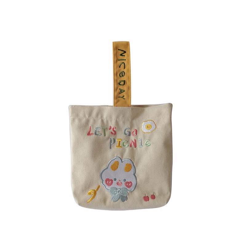 ENVIROSAX Phim hoạt hình thêu vải túi, túi xách, túi ăn trưa dễ thương