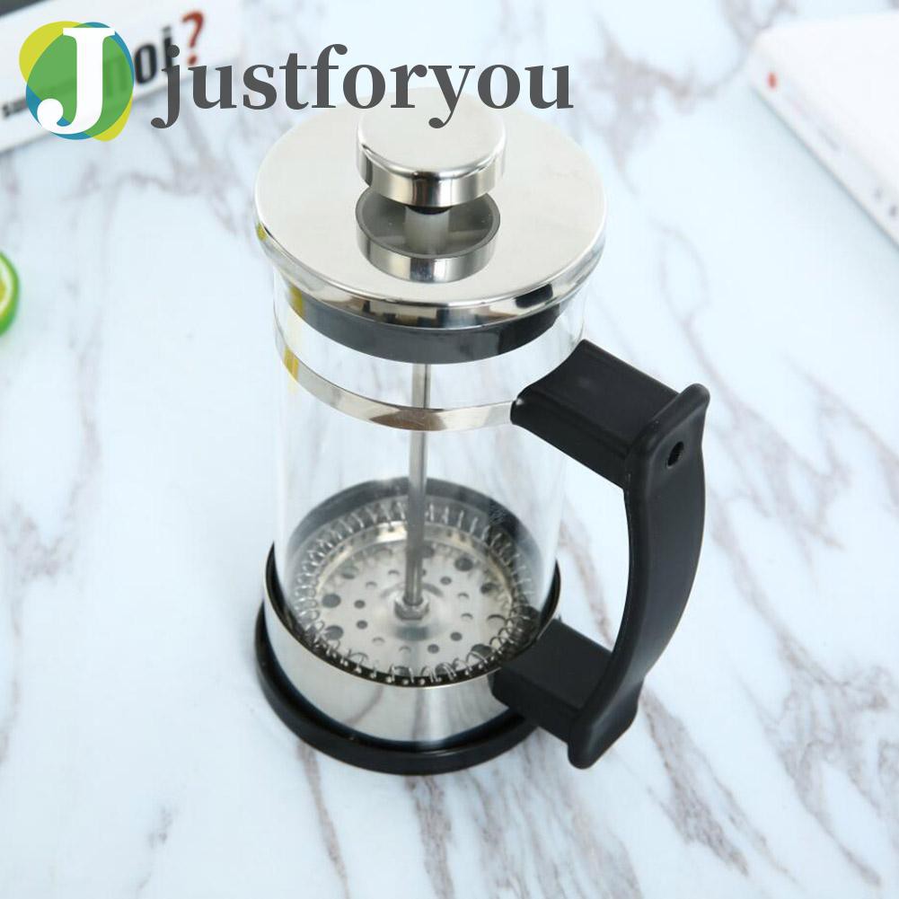 Justforyou Stainless Steel 304 Pressure Pot Coffee Maker Household Teapot Tea Brewer