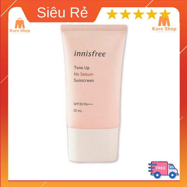 [Có QUÀ]Kem Chống Nắng Innisfree TONE UP NO SEBUM SPF50+ lên tone trắng hồng 50ml | BigBuy360 - bigbuy360.vn