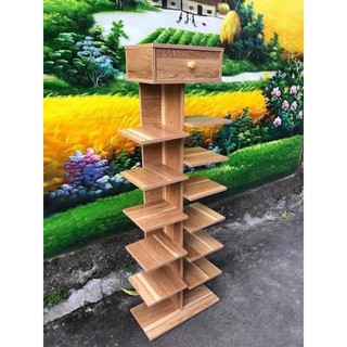 Kệ giày dép 7 tầng gỗ có ngăn phụ