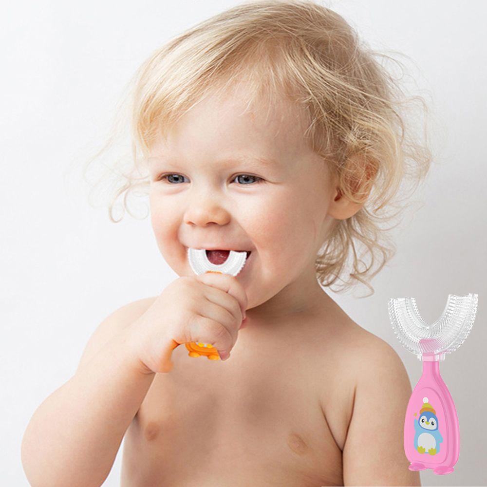Bàn Chải Đánh Răng Xoay 360 Độ Kiểu Hoạt Hình AUGUSTINA Dễ Thương Cho Bé Từ 2-12 Tuổi