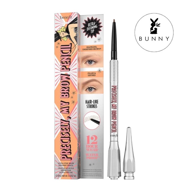 Chì kẻ mày Benefit Cosmetics Precisely My Brown Pencil 12 Hour Wear Bunny Beauty hàng đủ bill | WebRaoVat - webraovat.net.vn