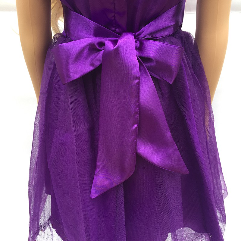 Bộ váy Công chúa tóc mây Rapunzel màu tím đậm cho bé 3-5 tuổi hóa trang trung thu, Halloween