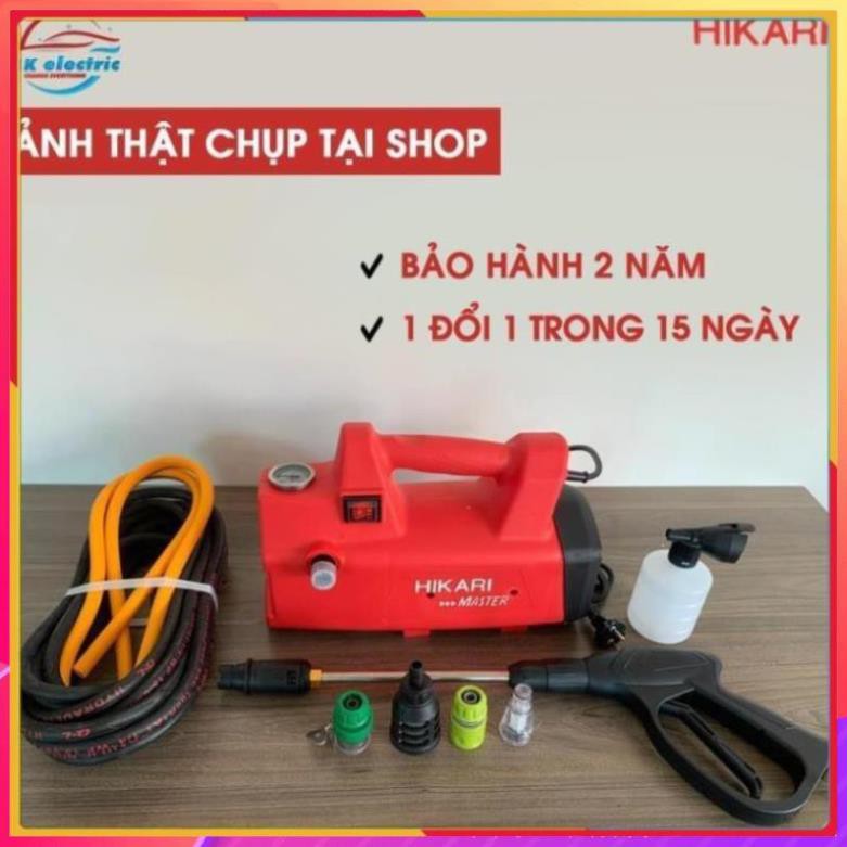 Máy rửa xe mini, Máy xịt rửa cao áp HIKARI HK-H3 - Có áp chống giật + Chống cháy [BH 24 Tháng]