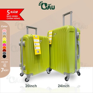 Vali du lịch Gấu 194 Valy kéo hành lý nhựa ABS+PC bền bỉ, size 20inch & 24inch - #DC 715