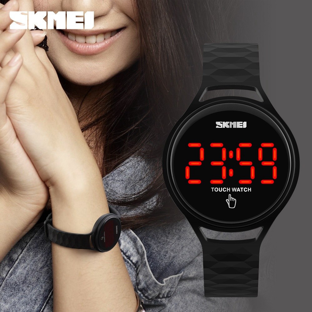 SKMEI 1230 Touch Screen LED PU Strap Simple Strap student Digital Waterproof watches