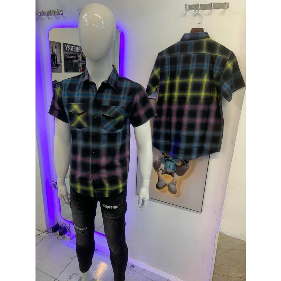 Áo sơ mi nam tay ngắn loang 7 màu++vải nỉ cao cấp form đẹp mẫu mới-tara_shop96