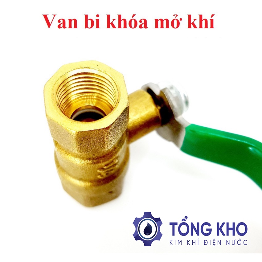 Van bi tay gạt đồng khóa mở khí nén, phun sương - Tổng kho kim khí điện nước