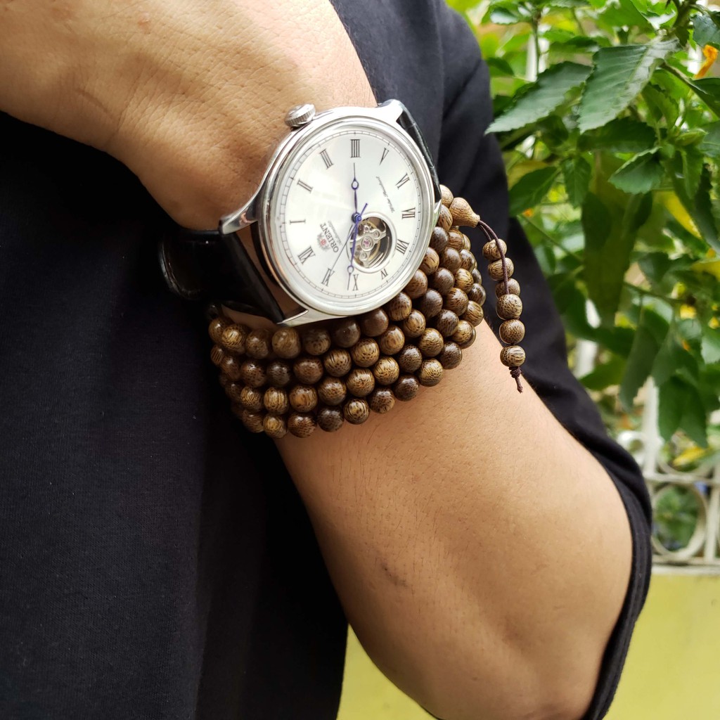 Vòng Tay Trầm Hương MTH JEWELRY Chuỗi Tràng Hạt 108 Size 6/7/8mm Trầm Tốc Việt (Combo x5 Vòng) | Mộc Trầm Hương