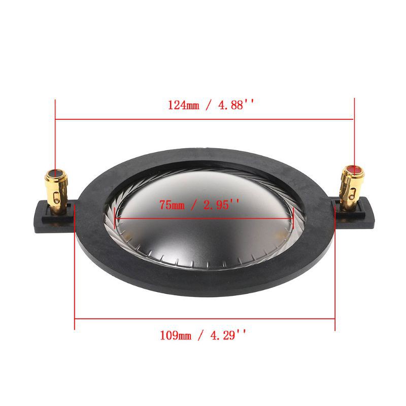 LIDU1  75.5mm/74.5mmAudio Driver Speaker Titanium Film Treble Voice Coil Reel Tweeter Accessory