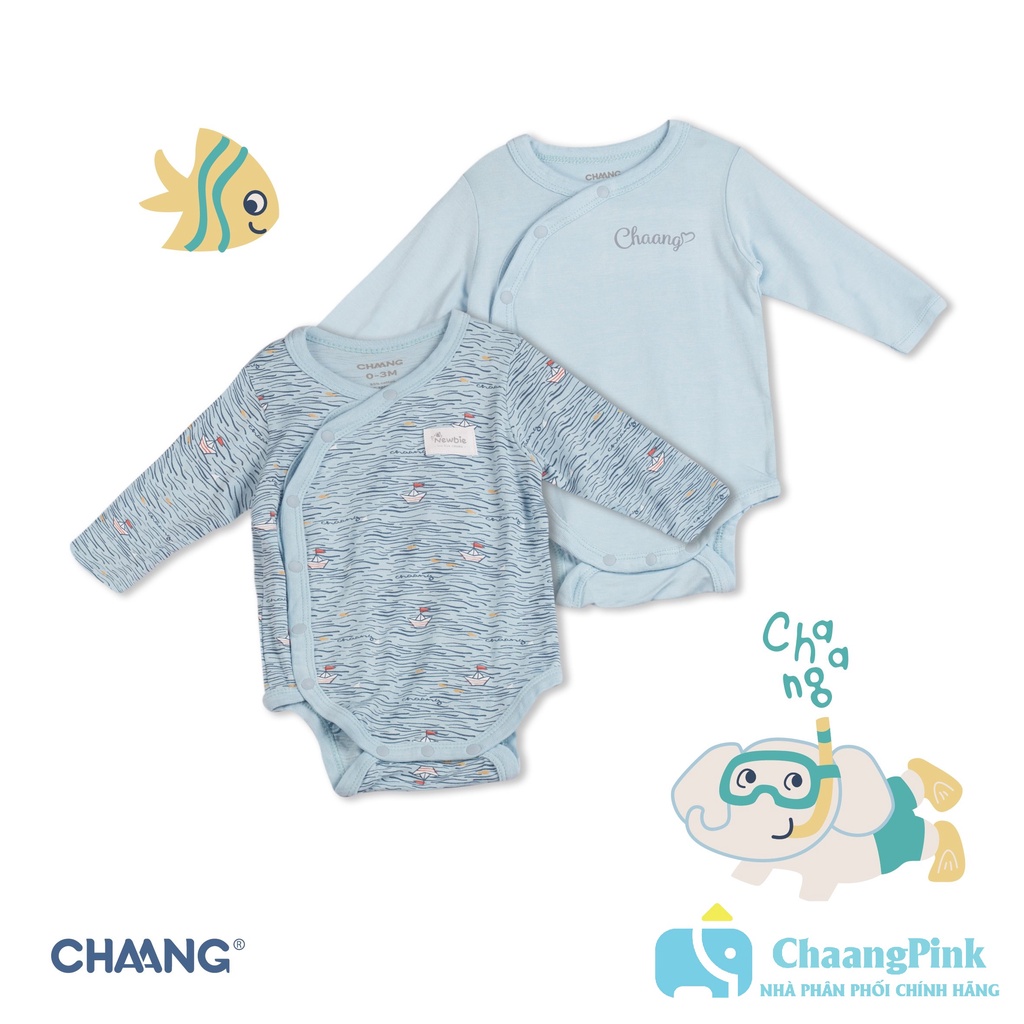 Chaang Set bodychip sơ sinh cúc chéo SS2022D03