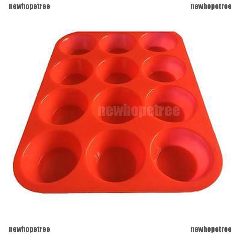 Bộ 12 Khuôn Silicone Nướng Bánh Chống Dính