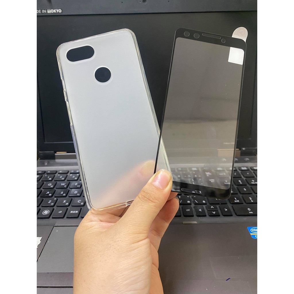 Combo Ốp lưng và Kính cường lực FULL MÀN Google Pixel 3