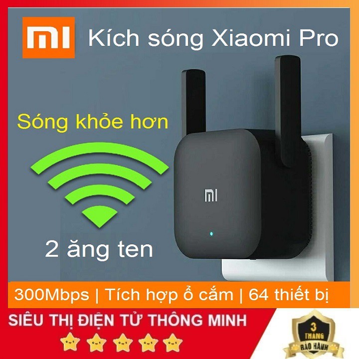 Kích sóng Xiaomi Mi Wifi Repeater Pro phiên bản mới 300 Mbps New 2020