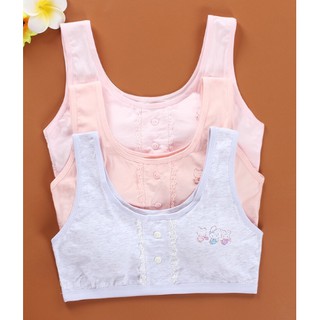 Bra / Áo Lá Học Sinh Cotton 3 Con Mèo Xuất Hàn ( AL: 006 ) Hàng Loại Đẹp