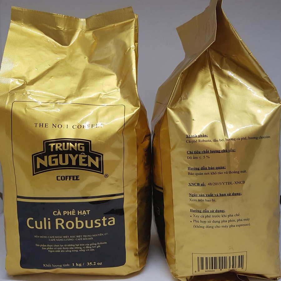 [Chính hãng] Cà Phê hạt Culi Robusta - Cà phê Trung Nguyên - túi 1kg - Trung Nguyên Legend