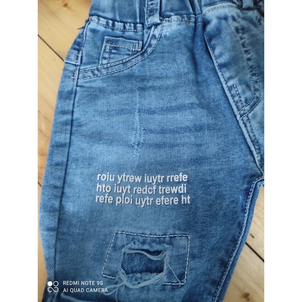 Quần ngố bò  Chất liệu giấy co giãn mềm cho bé trai