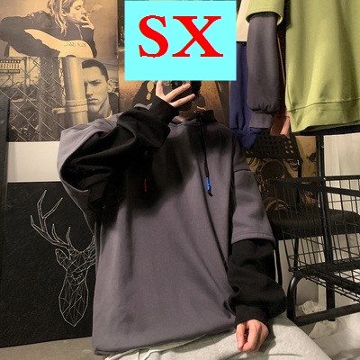 Áo hoodie dài tay giả hai lớp phong cách Hàn Quốc trẻ trung dành cho nam