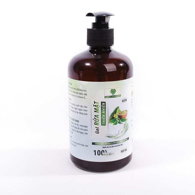 GEL RỬA MẶT THIÊN NHIÊN MẸ KEN-Chai 500ml dành cho da nhờn da thường và da hỗn hợp