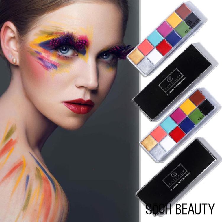 (hàng Mới Về) Bảng Màu Vẽ Cơ Thể 12 Màu Sắc Trang Điểm Dự Tiệc | BigBuy360 - bigbuy360.vn