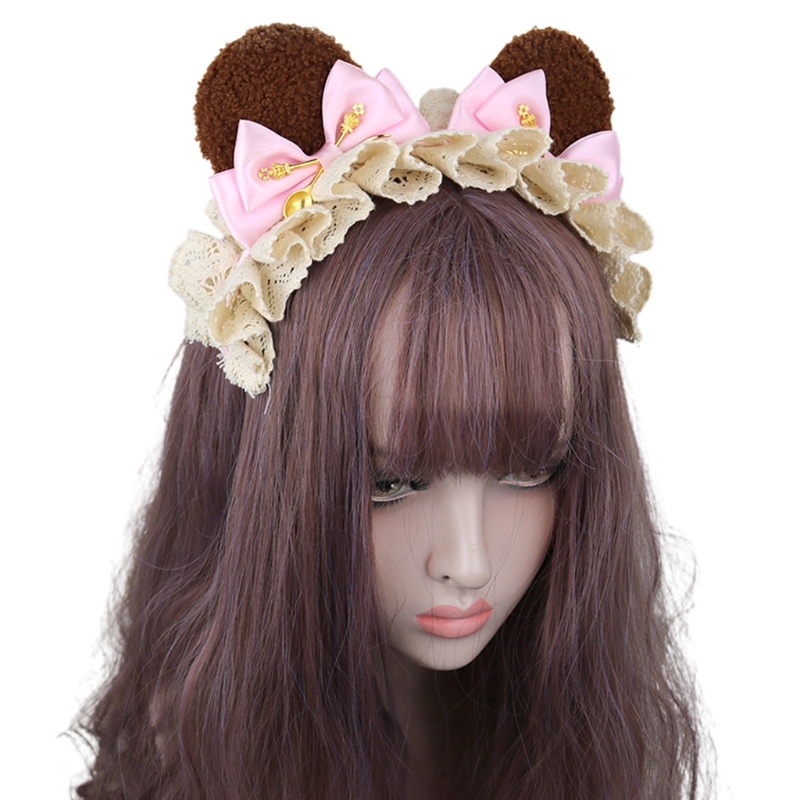 Băng Đô Tai Gấu Bông Phong Cách Lolita Nhật Bản