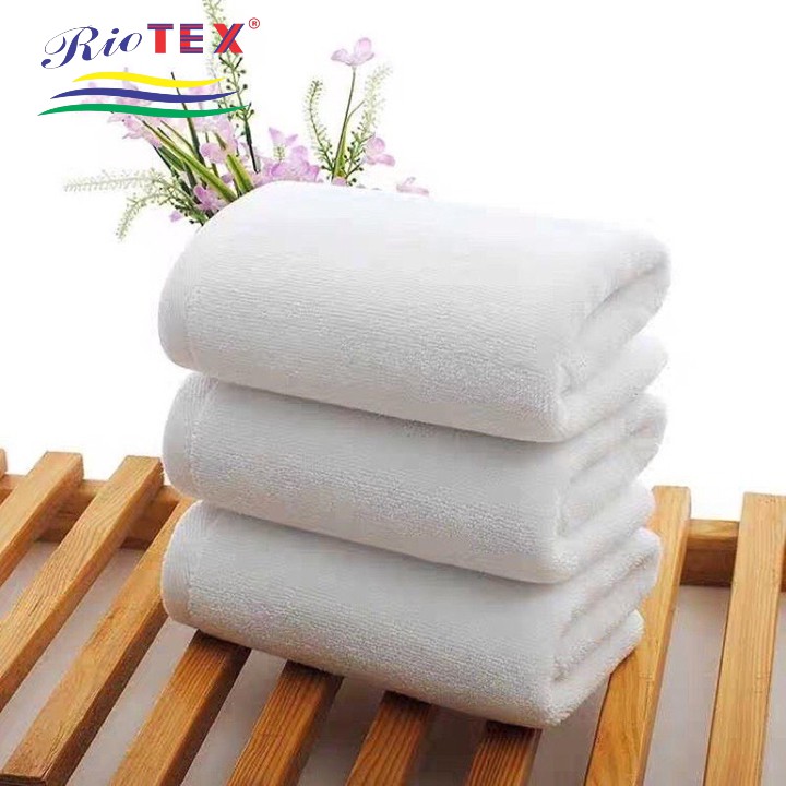 Khăn Tắm Khách Sạn Màu Trắng RIOTEX Kích Thước 70x140cm 100% Cotton Cao Cấp