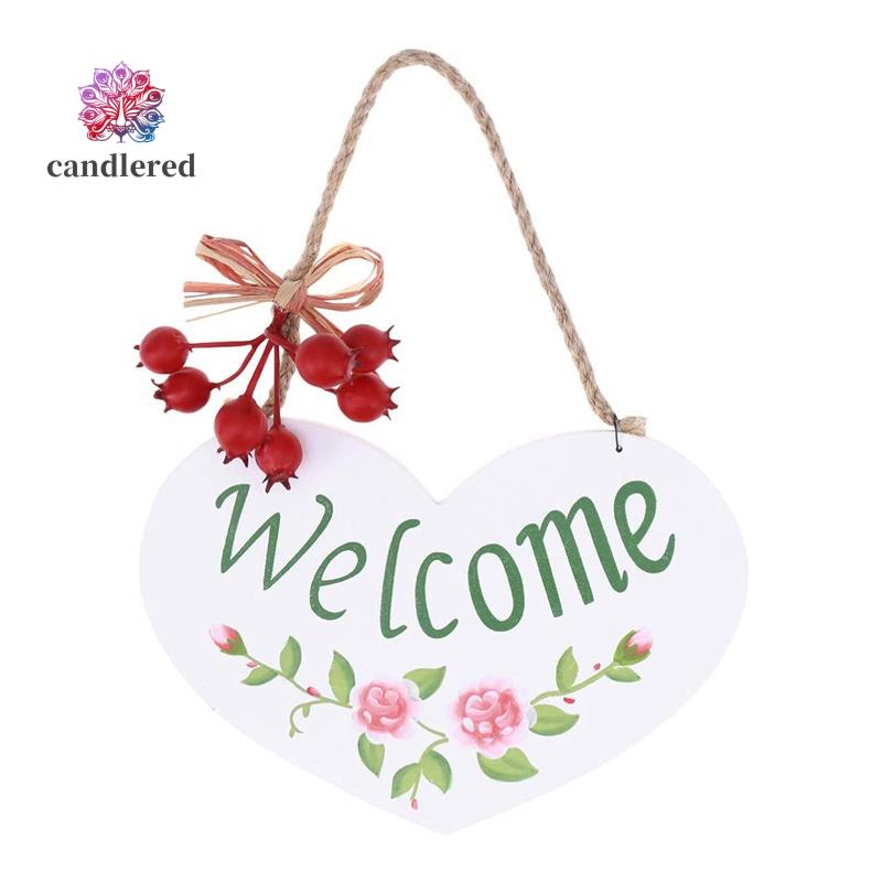 Bảng Gỗ Treo Cửa In Chữ Welcome Handmade Trang Trí Nhà Cửa