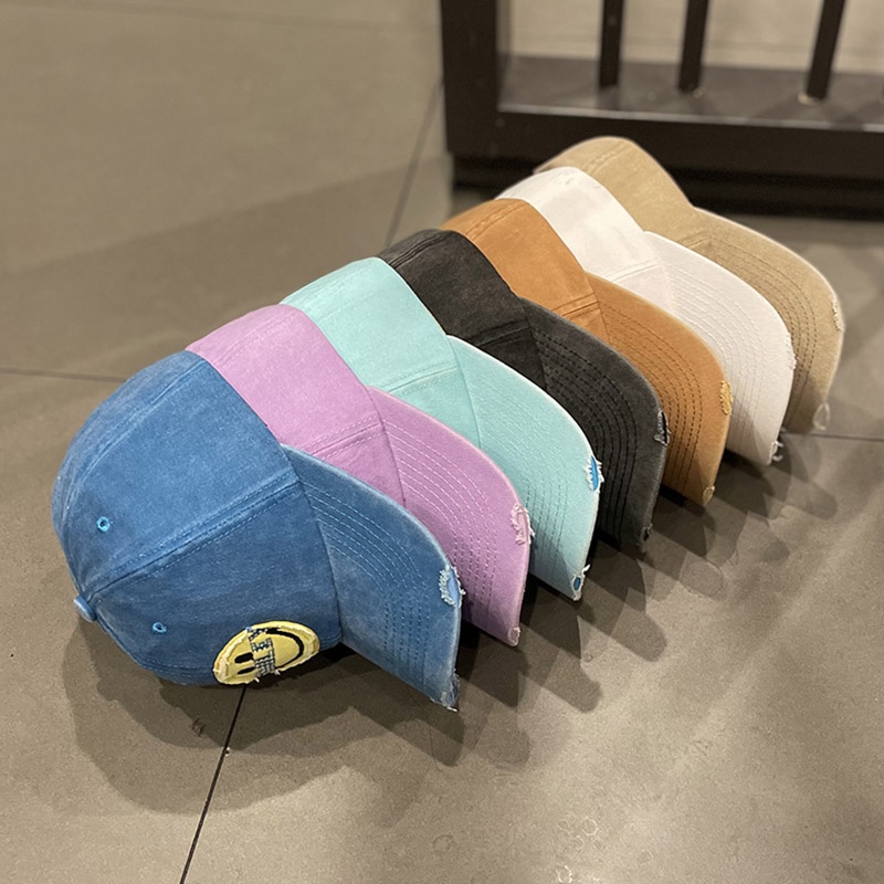 Nón Lưỡi Trai Họa Tiết Mặt Cười Dễ Thương Phong Cách Hàn Quốc 2022