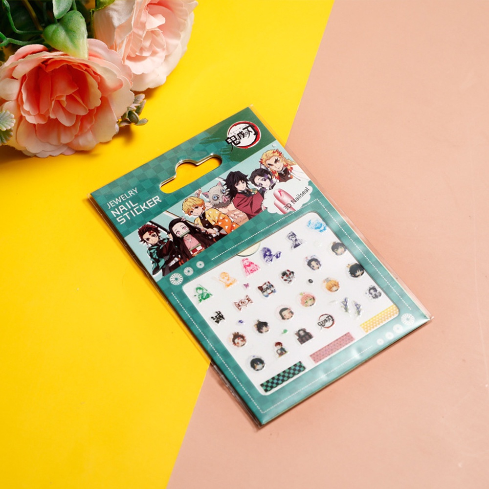 [Hàng mới về] Hình dán trang trí móng tay họa tiết hoạt hình Demon Slayer dễ thương