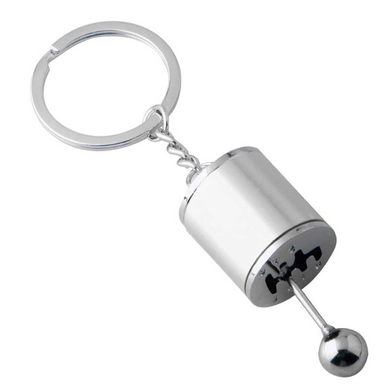 Móc khoá cần số xe hơi 6 tốc độ bằng kim loại