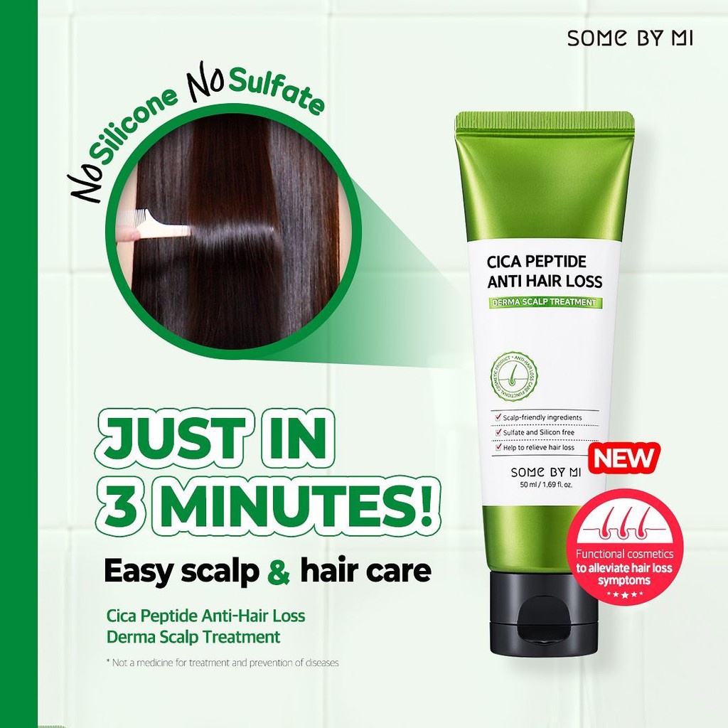 Dầu xả dưỡng tóc ngăn rụng tóc Some By Mi Cica Peptide Anti Hair Loss Derma Scalp Treatment 50ml