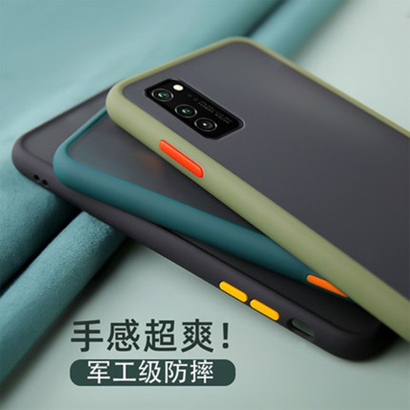 Ốp Điện Thoại Nhựa Cứng PC Bề Mặt Nhám Viền Màu Redmi Mi Note 7 7Pro 8 8Pro 9 9S 9Pro 9ProMax 10 10s 10Pro 11 11S 11Pro