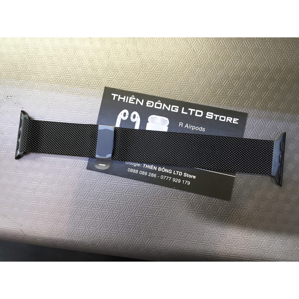 Dây Milanese Loop Black Size 38mm Chính Hãng