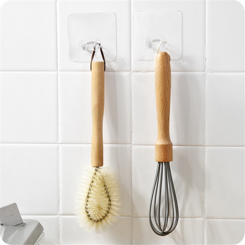 Set 5 móc giữ phích cắm gắn tường đa năng trong suốt kích thước 6x6x2cm