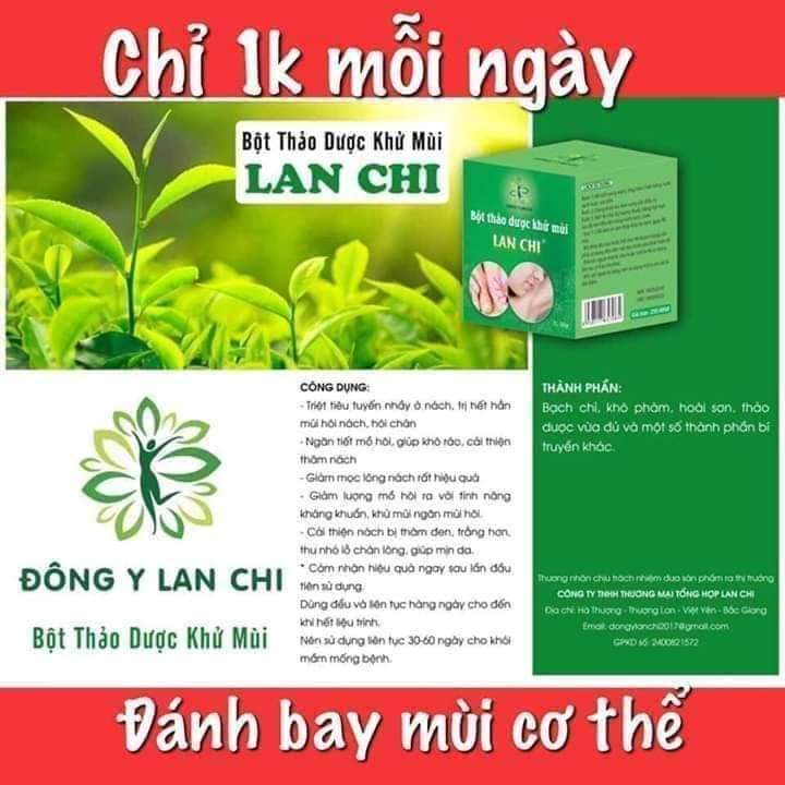 Hôi nách,hôi chân,khử mùi lan chi